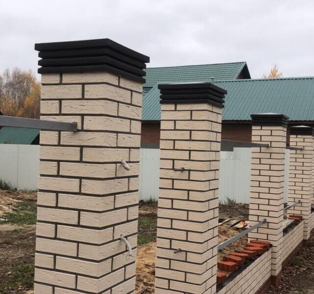 Колпак Zking Бона ХайТек Коричневый на столб 1.5х1.5 кирпича (385х385мм) в Менделеевске фото