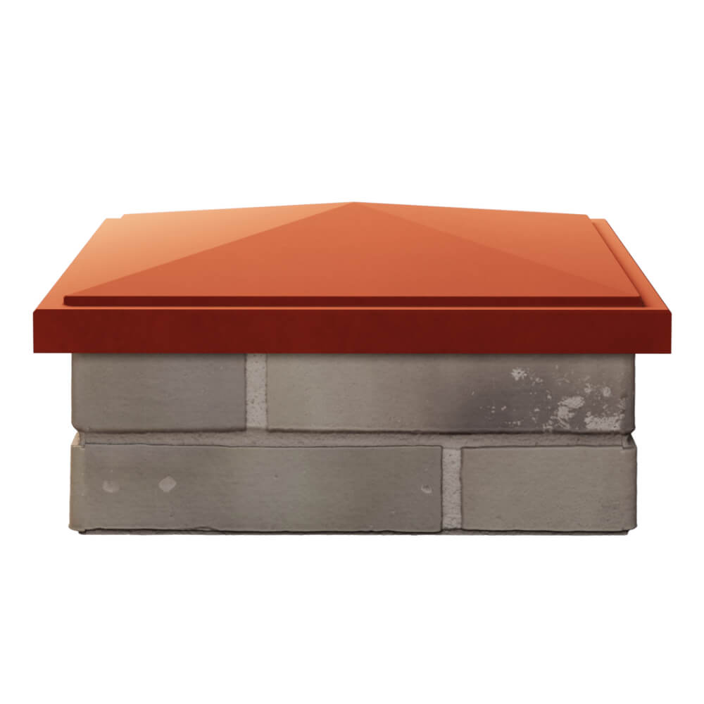 Колпак Zking БонаМоно Красный на столб 1.5х1.5 кирпича (385х385, 400х400мм) Менделеевск фото