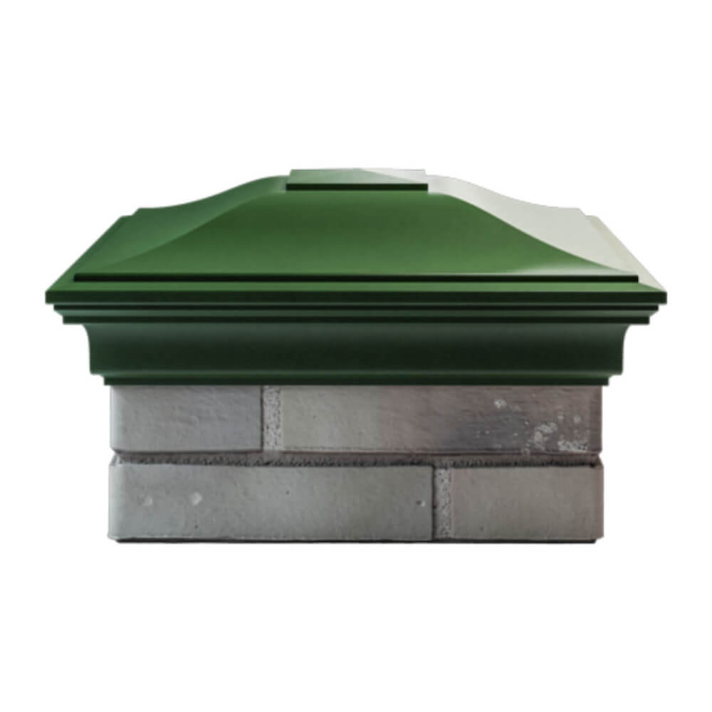 Колпак Zking Монблан Зеленый на столб 1.5х1.5 еврокирпича 0.7НФ (355х355мм) Менделеевск фото
