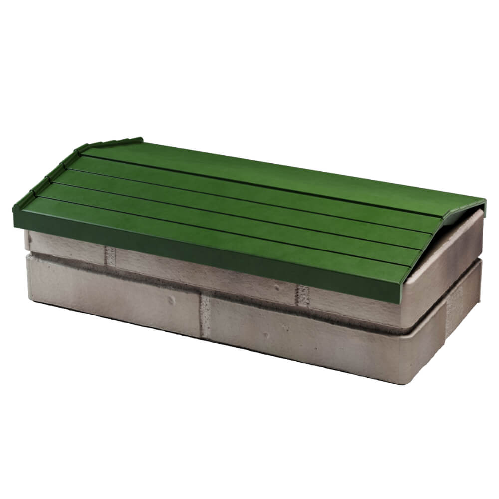 Парапет Zking Бона ХайТек Зеленый с посадкой на 1 кирпич (200/225/255мм) в Менделеевске фото