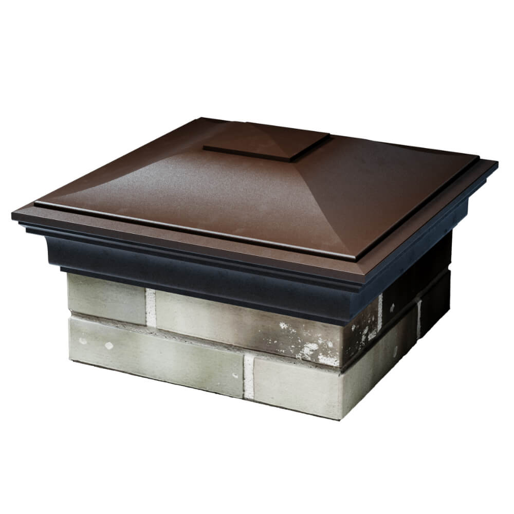 Колпак Zking Монблан Коричневый на столб 1.5х1.5 кирпича (385х385мм) в Менделеевске фото