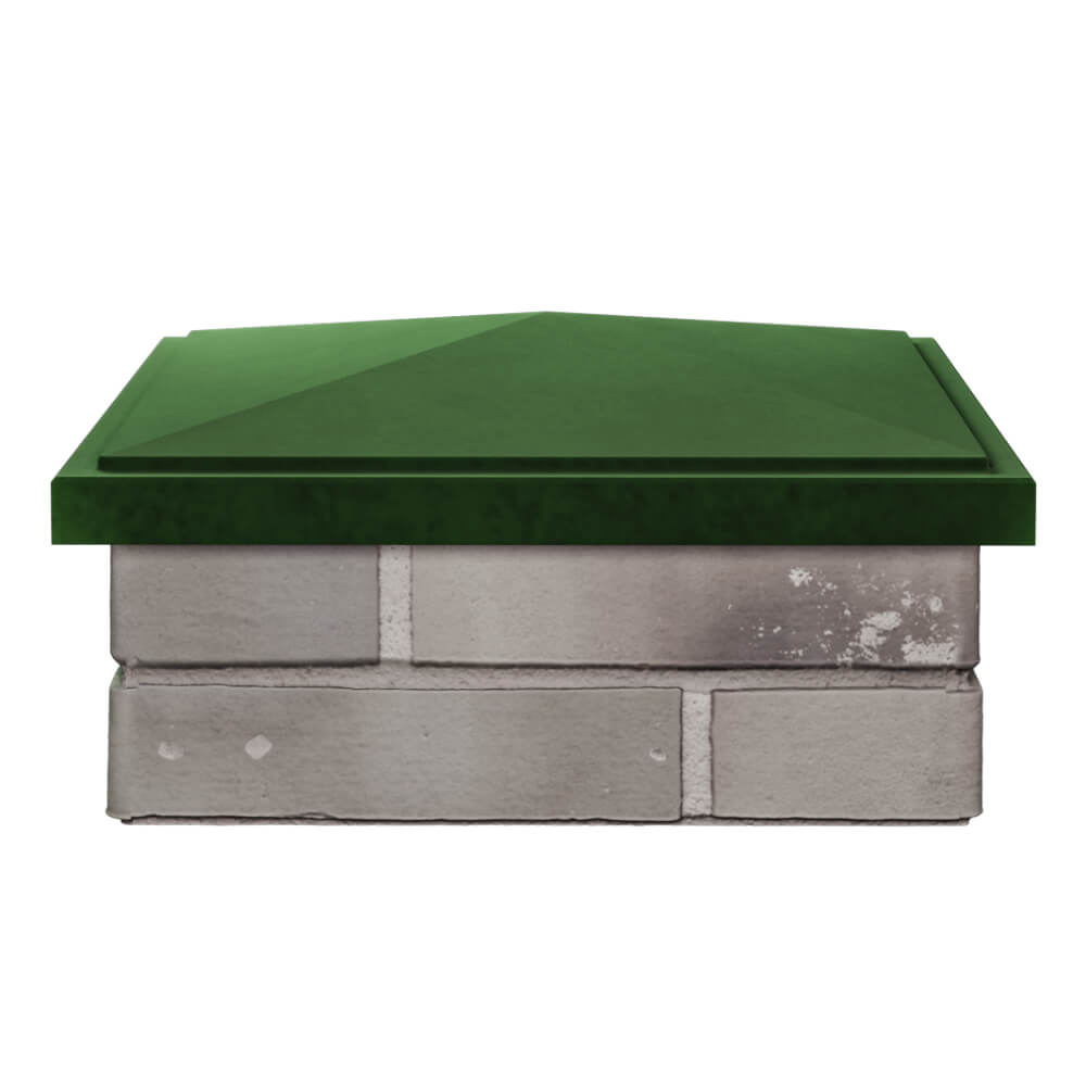 Колпак Zking БонаМоно Зеленый на столб 1.5х1.5 кирпича (385х385, 400х400мм) Менделеевск фото