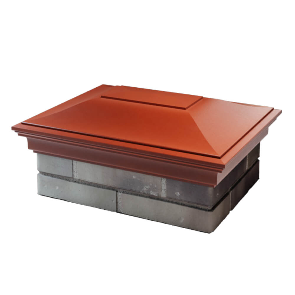 Колпак Zking Монблан Красный на столб 2х1.5 кирпича (515х385мм) в Менделеевске фото