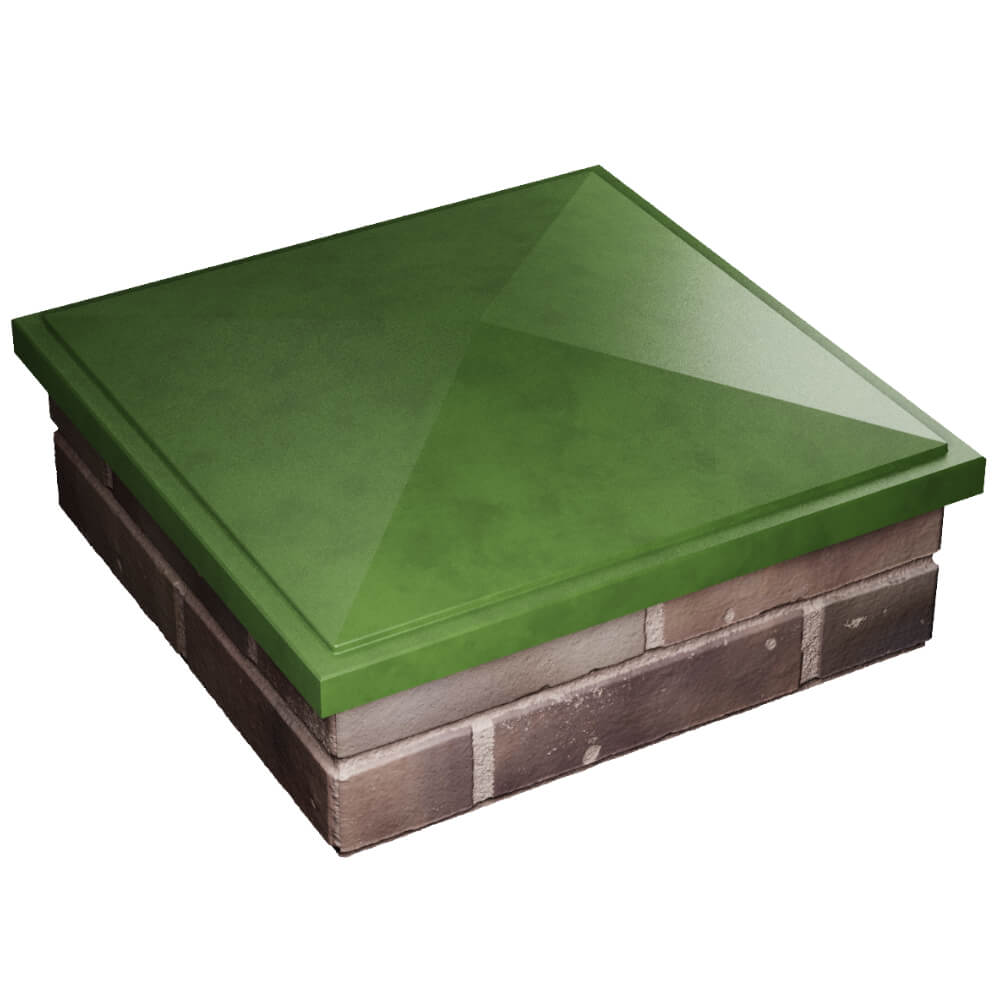 Колпак Zking БонаМоно Зеленый на столб 2х2 кирпича (515х515, 530х530мм) в Менделеевске фото