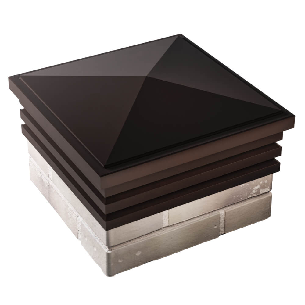 Колпак Zking Бона ХайТек Коричневый на столб 1.5х1.5 кирпича (385х385мм) в Менделеевске фото