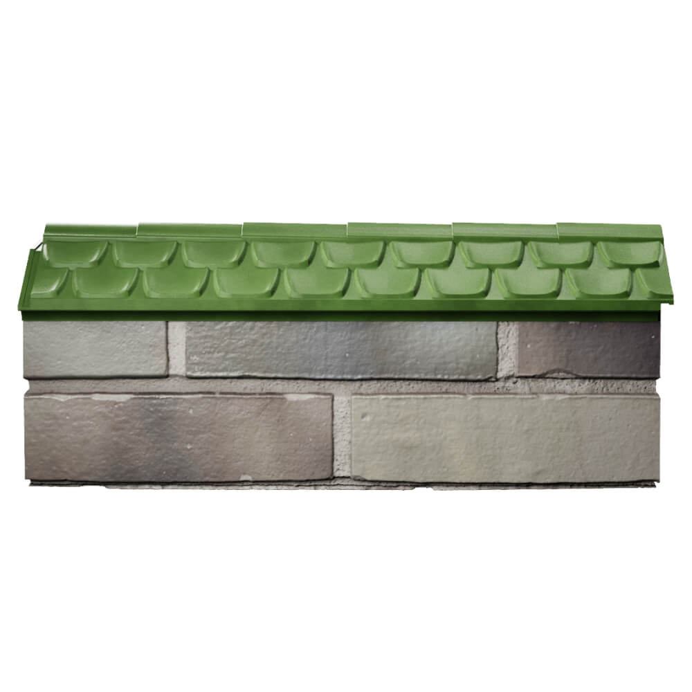 Парапет Zking Эльбрус Зеленый с посадкой на 0.5 кирпича (130мм) в Менделеевске фото