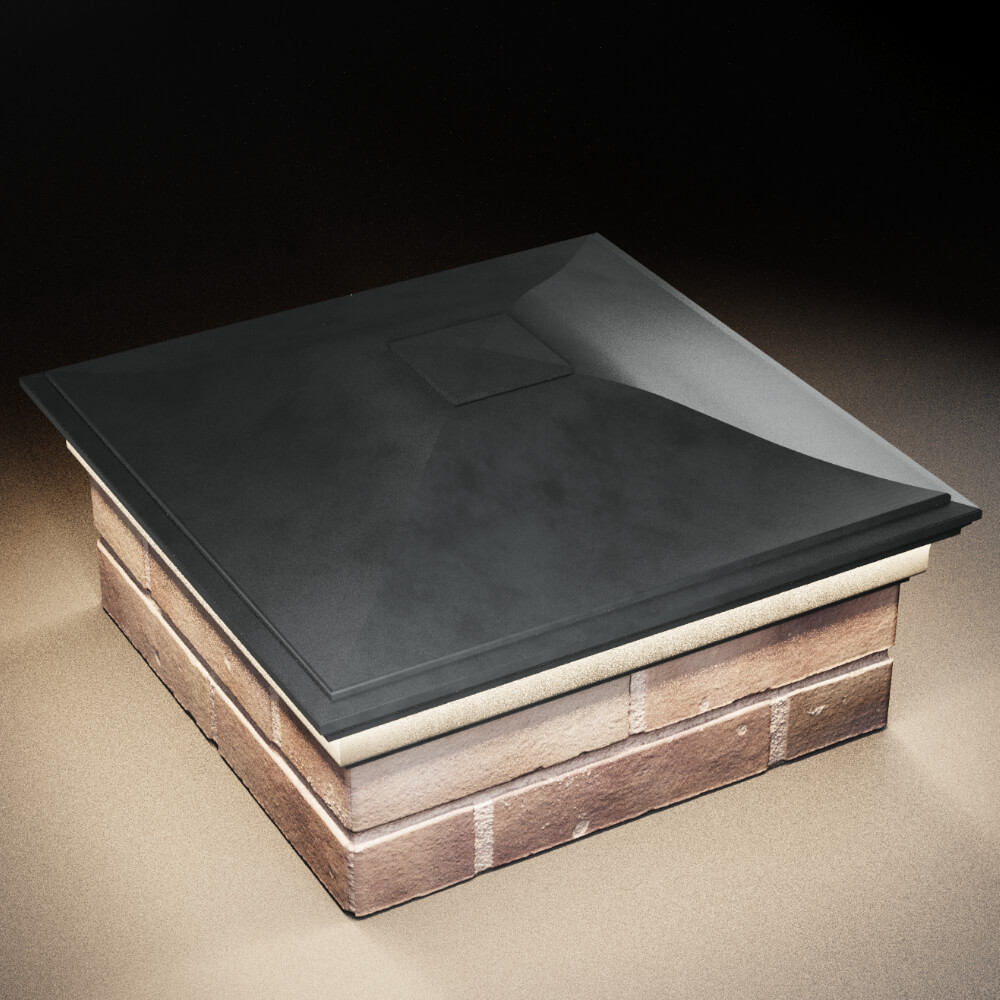 Колпак Zking Монблан Серый на столб 2х2 кирпича (515х515мм) c подсветкой в Менделеевске фото