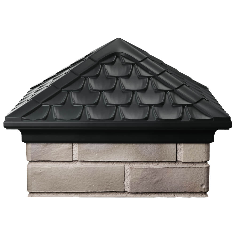 Колпак Zking Эльбрус Черный на столб 1.5х1.5 кирпича (385х385мм) Менделеевск фото