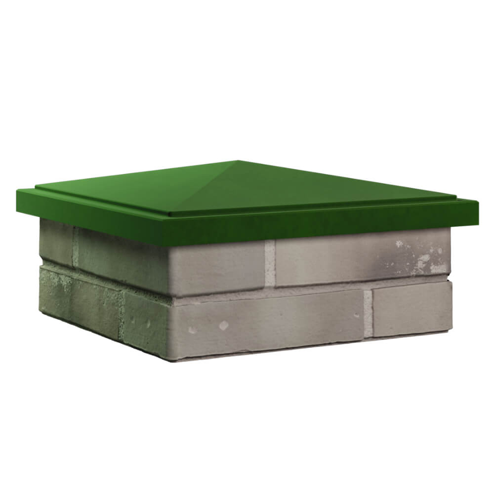 Колпак Zking БонаМоно Зеленый на столб 1.5х1.5 кирпича (385х385, 400х400мм) в Менделеевске фото