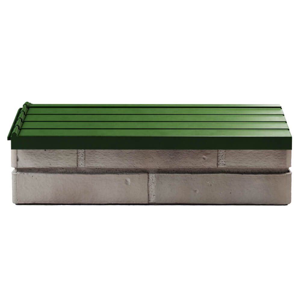 Парапет Zking Бона ХайТек Зеленый с посадкой на 1 кирпич (200/225/255мм) в Менделеевске фото