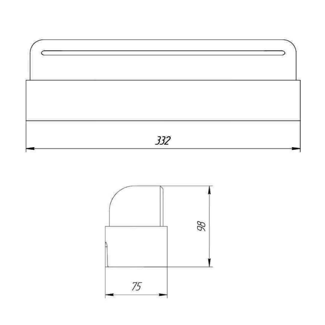LED Светильник для шаговой плиты STONE Светлая Галька 330х75х98мм в Менделеевске фото