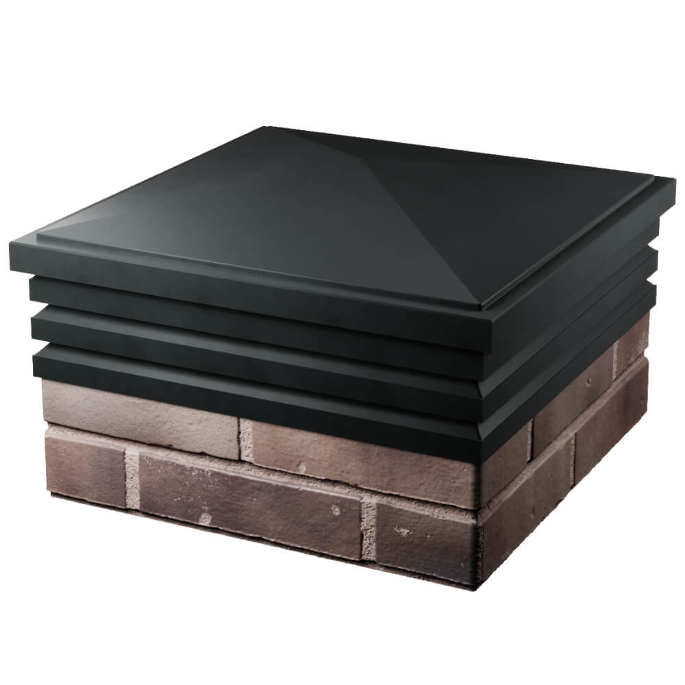 Колпак Zking Бона ХайТек Черный на столб 2х2 кирпича (513х513мм) в Менделеевске фото