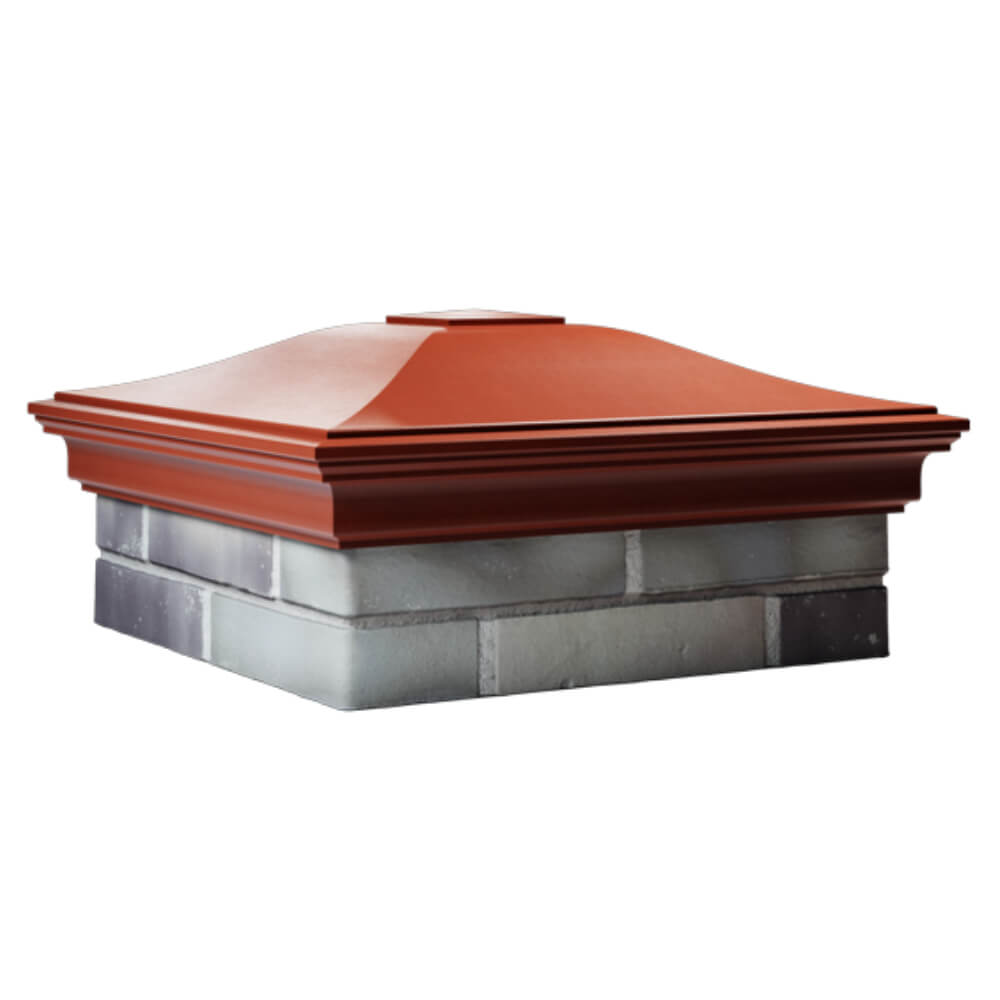 Колпак Zking Монблан Красный на столб 2х2 кирпича (515х515мм) в Менделеевске фото