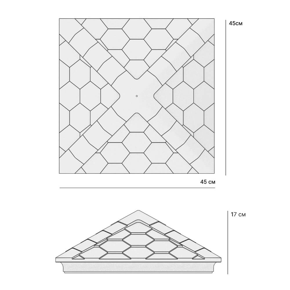 Колпак Zking Эверест Зеленый на столб 1.5х1.5 кирпича (390х390мм) в Менделеевске фото