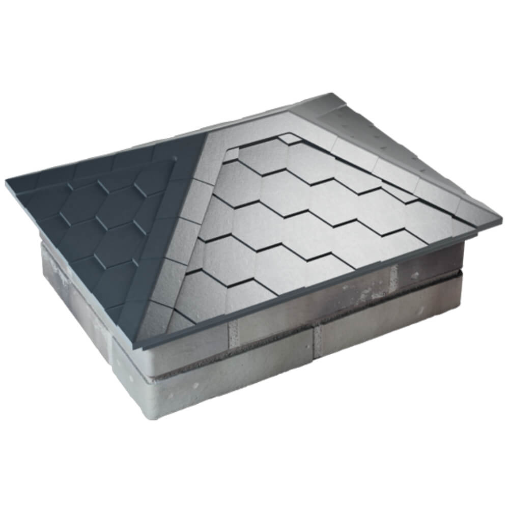 Колпак Zking Эверест Серый на столб 2х1.5 кирпича (520х390мм) Менделеевск фото