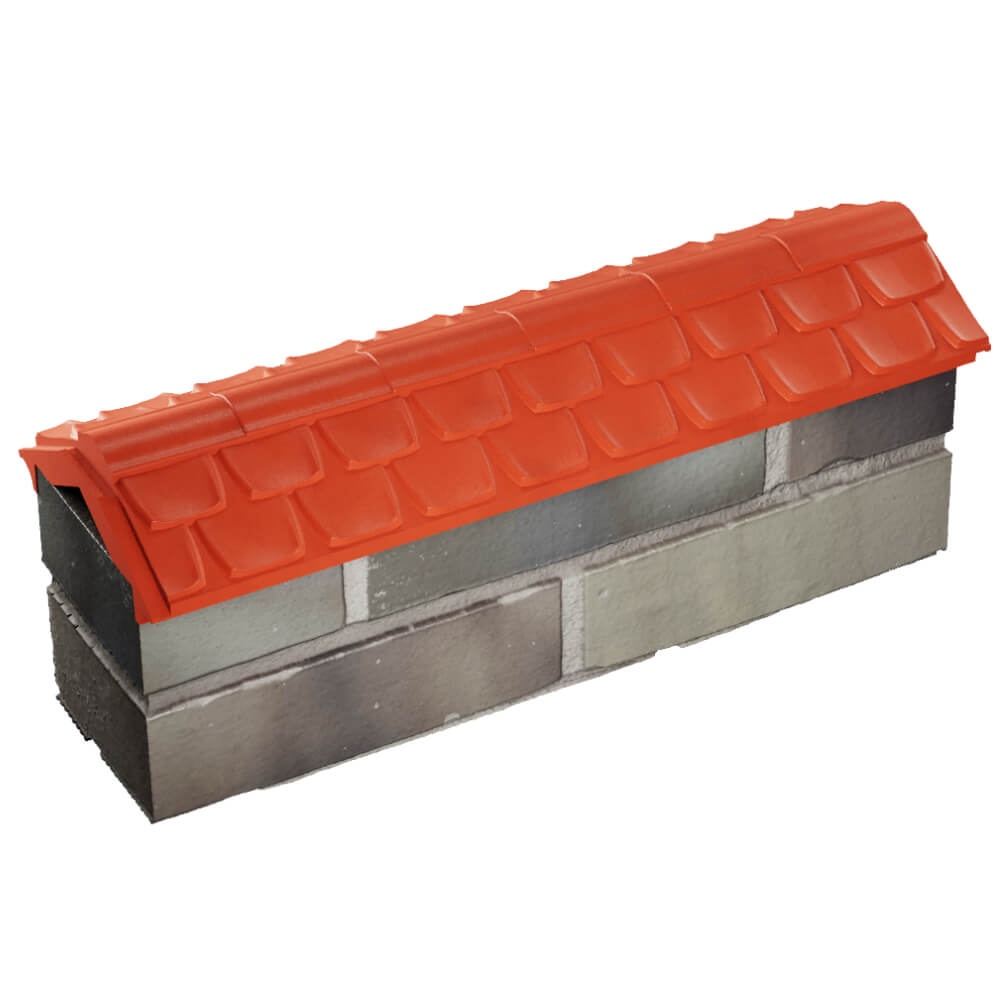 Парапет Zking Эльбрус Красный с посадкой на 0.5 кирпича (130мм) в Менделеевске фото