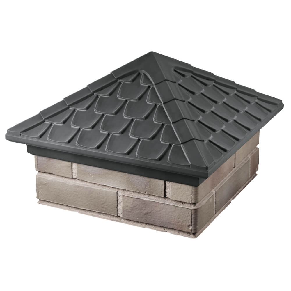 Колпак Zking Эльбрус Серый на столб 1.5х1.5 кирпича (385х385мм) в Менделеевске фото