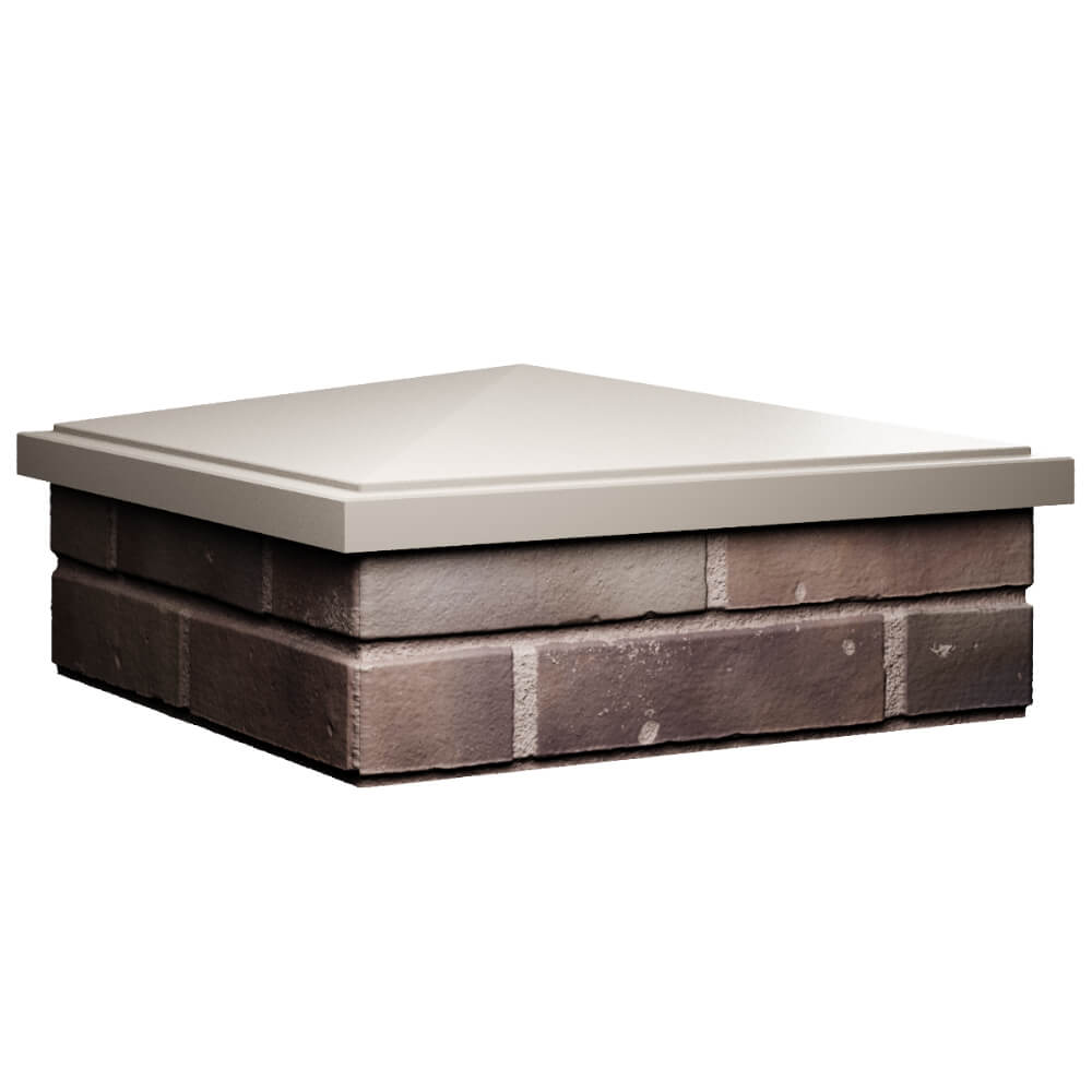 Колпак Zking БонаМоно Бежевый на столб 2х2 кирпича (515х515, 530х530мм) в Менделеевске фото