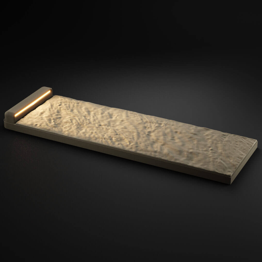 LED Светильник для шаговой плиты STONE Светлая Галька 330х75х98мм в Менделеевске фото