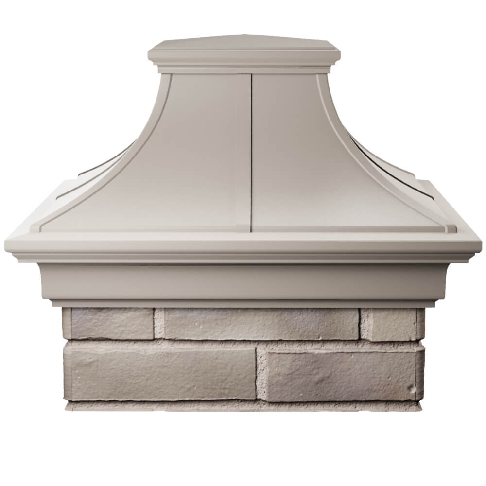 Колпак Zking Монблан Премиум Бежевый на столб 1.5х1.5 кирпича (385х385мм) Менделеевск фото