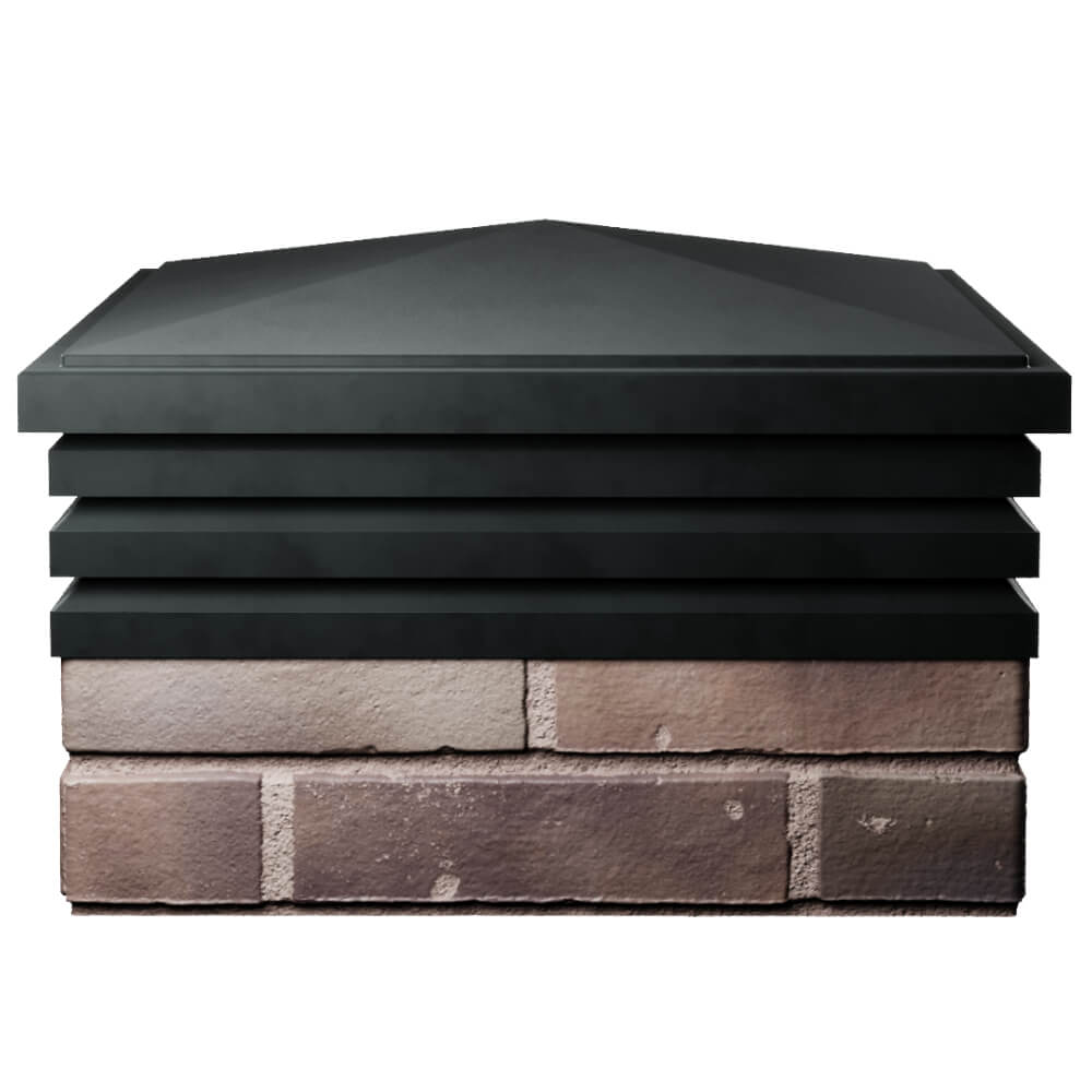 Колпак Zking Бона ХайТек Черный на столб 2х2 кирпича (513х513мм) Менделеевск фото