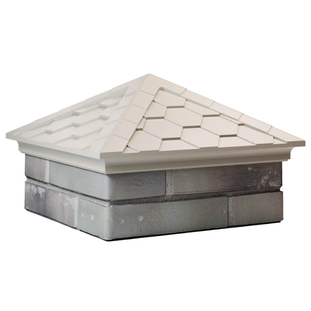 Колпак Zking Эверест Бежевый на столб 1.5х1.5 кирпича (390х390мм) в Менделеевске фото