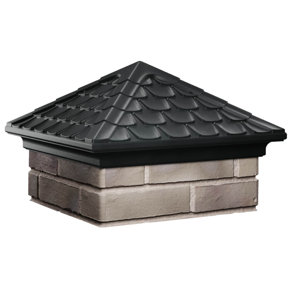 Колпак Zking Эльбрус Черный на столб 1.5х1.5 кирпича (385х385мм) в Менделеевске фото