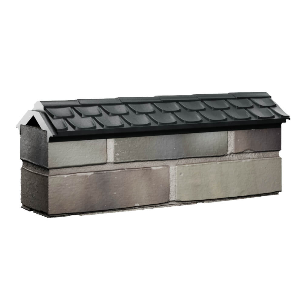 Парапет Zking Эльбрус Черный с посадкой на 0.5 кирпича (130мм) Менделеевск фото