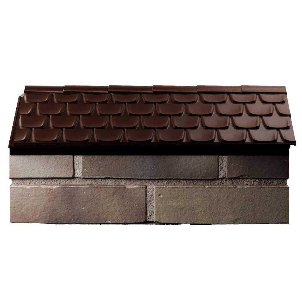 Парапет Zking Эльбрус Коричневый с посадкой на 1 кирпич (255мм) в Менделеевске фото