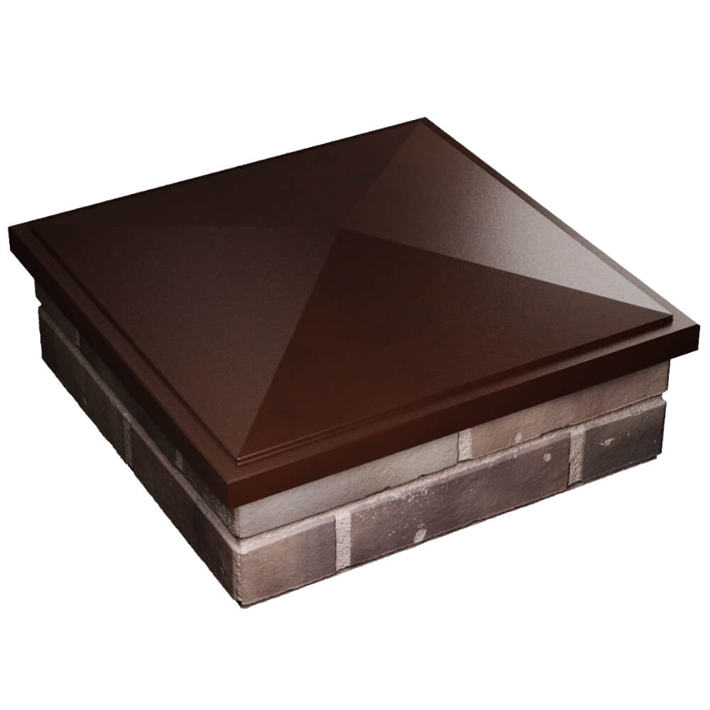 Колпак Zking БонаМоно Коричневый на столб 2х2 кирпича (515х515, 530х530мм) в Менделеевске фото