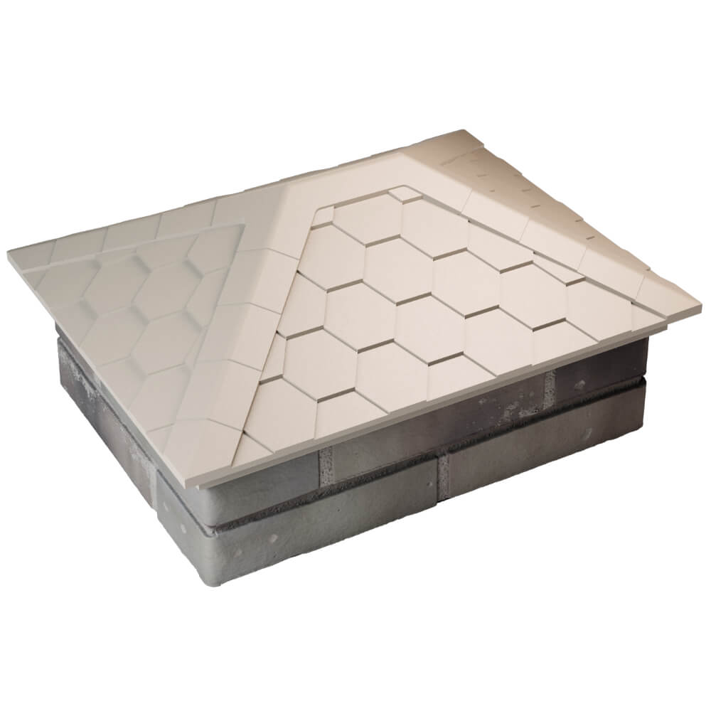 Колпак Zking Эверест Бежевый на столб 2х1.5 кирпича (520х390мм) Менделеевск фото