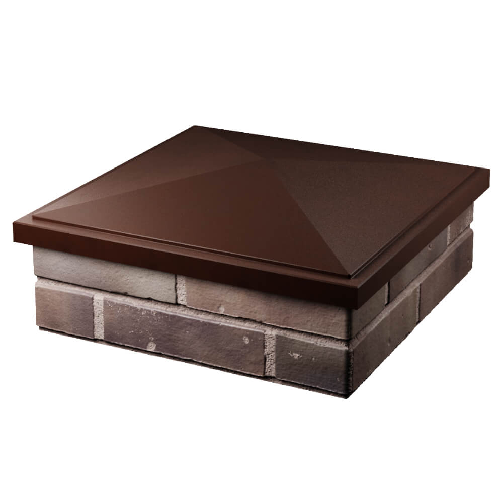 Колпак Zking БонаМоно Коричневый на столб 2х2 кирпича (515х515, 530х530мм) в Менделеевске фото