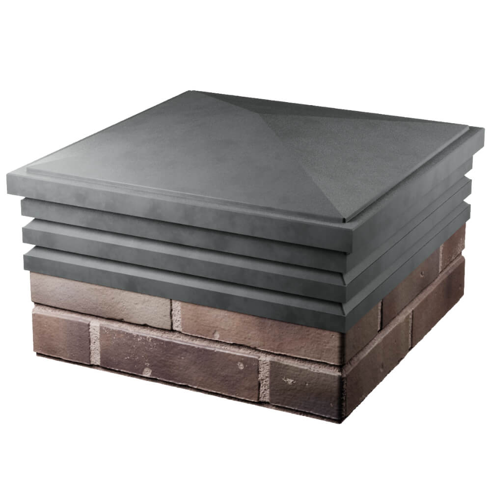 Колпак Zking Бона ХайТек Серый на столб 2х2 кирпича (513х513мм) в Менделеевске фото