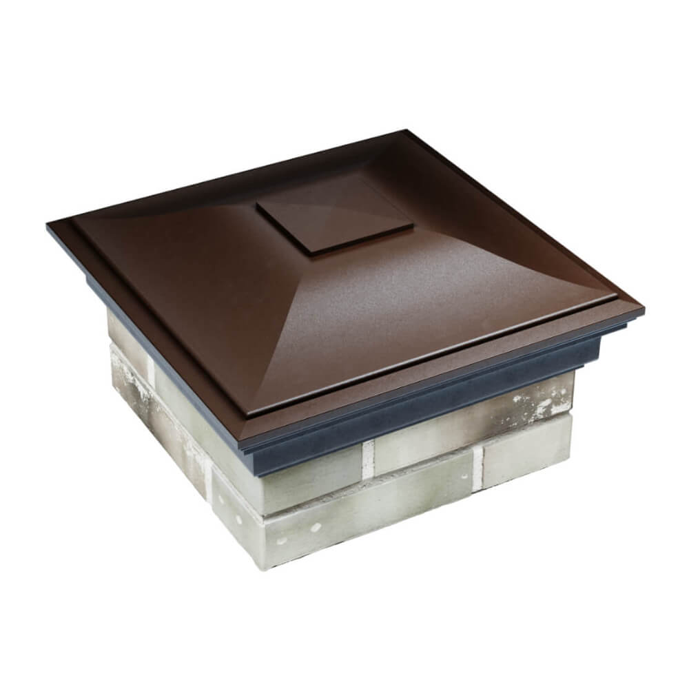 Колпак Zking Монблан Коричневый на столб 1.5х1.5 еврокирпича 0.7НФ (355х355мм) в Менделеевске фото