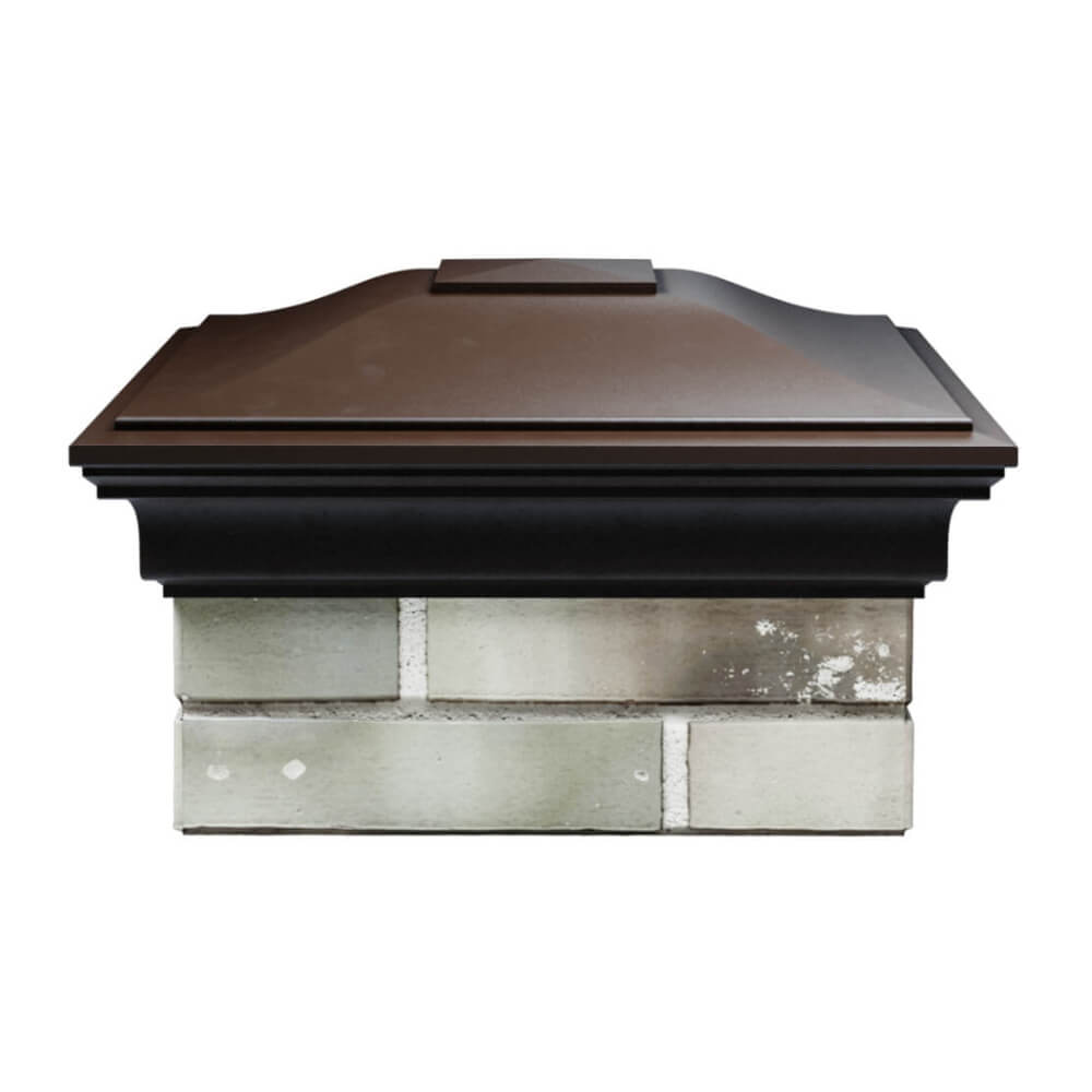 Колпак Zking Монблан Коричневый на столб 1.5х1.5 еврокирпича 0.7НФ (355х355мм) Менделеевск фото