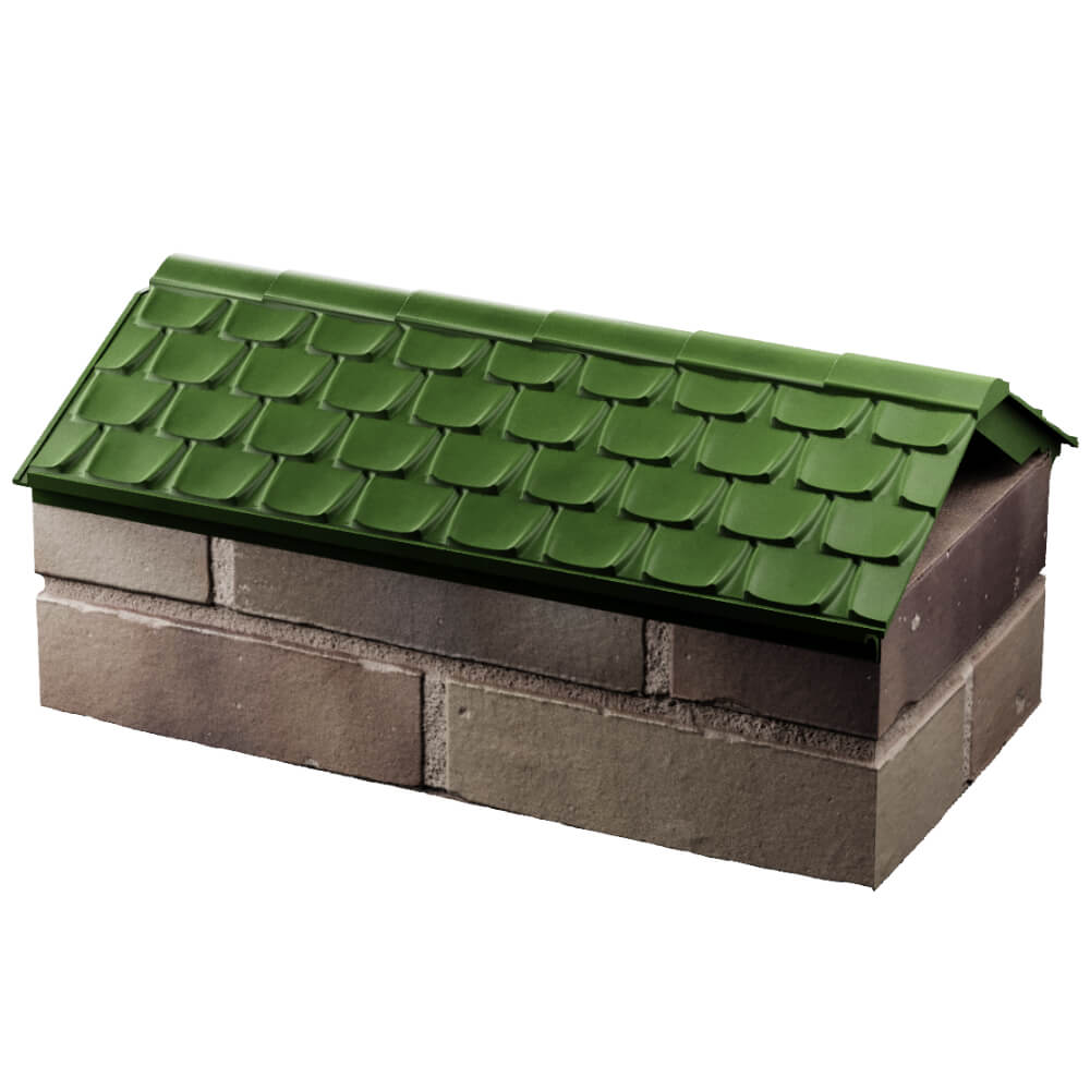 Парапет Zking Эльбрус Зеленый с посадкой на 1 кирпич (255мм) в Менделеевске фото