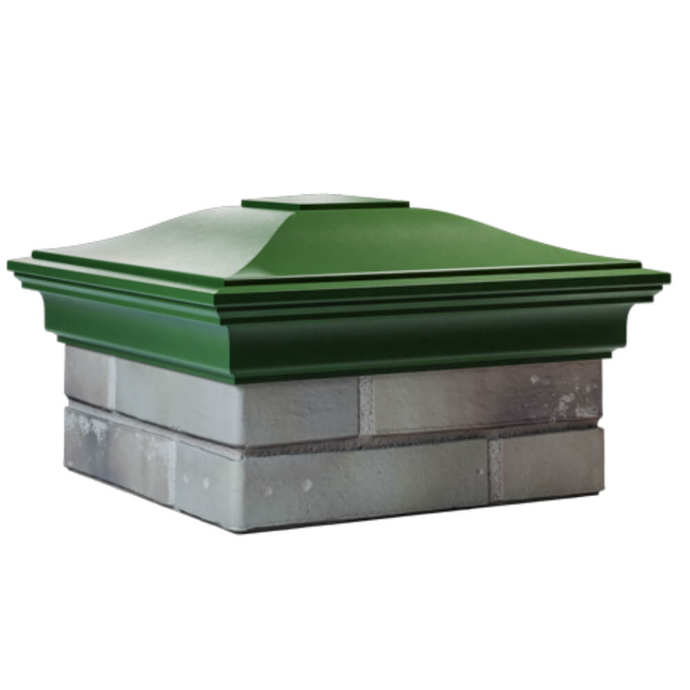 Колпак Zking Монблан Зеленый на столб 1.5х1.5 кирпича (385х385мм) в Менделеевске фото