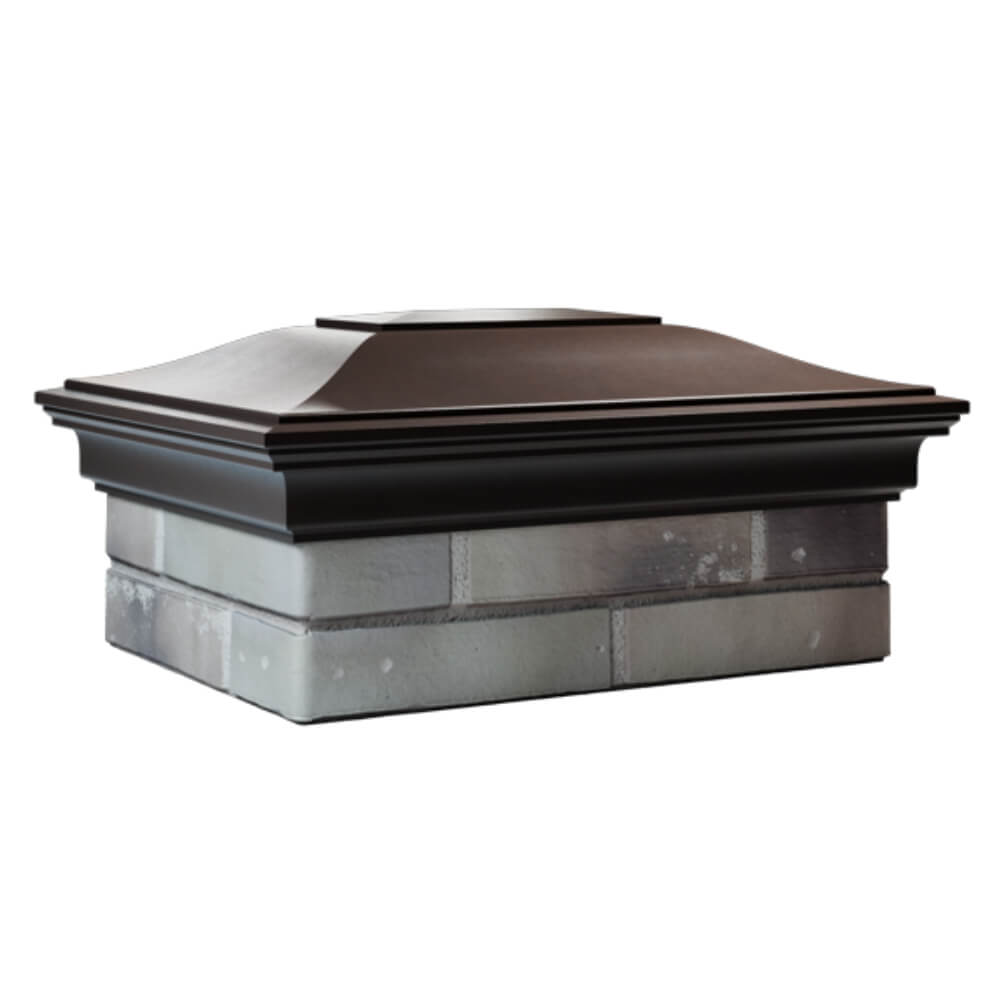 Колпак Zking Монблан Коричневый на столб 2х1.5 кирпича (515х385мм) в Менделеевске фото