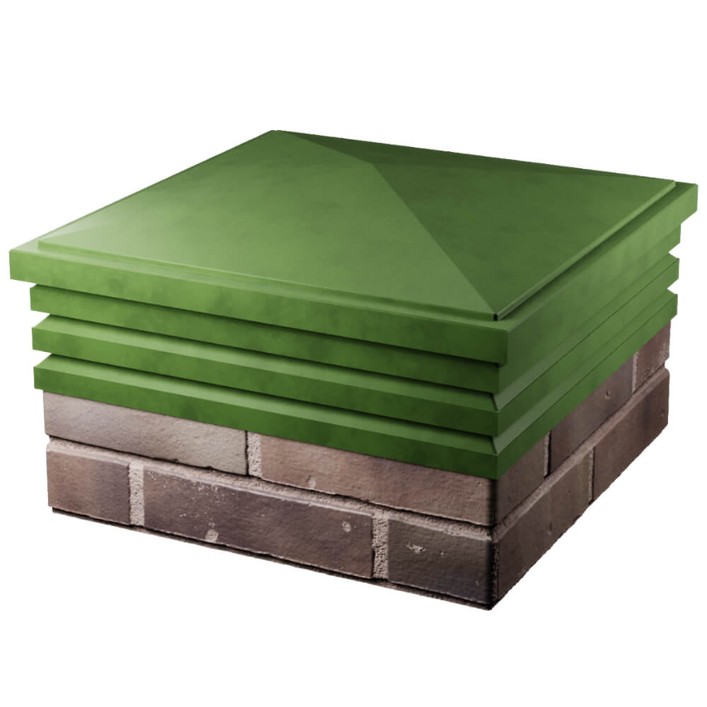 Колпак Zking Бона ХайТек Зеленый на столб 2х2 кирпича (513х513мм) в Менделеевске фото