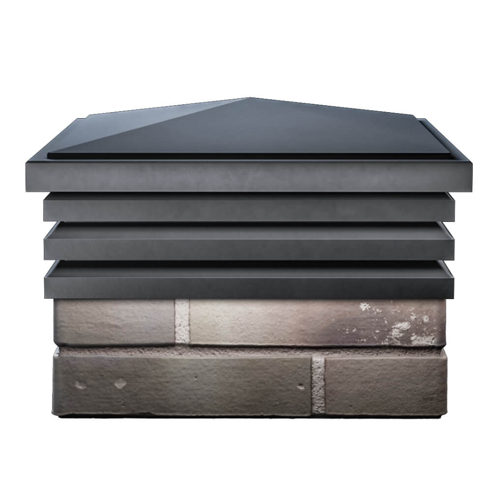 Колпак Zking Бона ХайТек Серый на столб 1.5х1.5 кирпича (385х385мм) Менделеевск фото