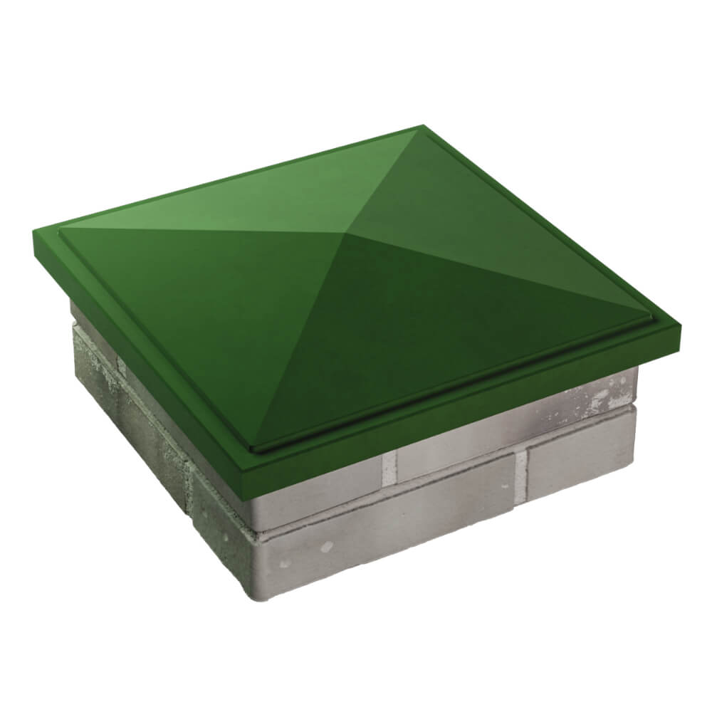 Колпак Zking БонаМоно Зеленый на столб 1.5х1.5 кирпича (385х385, 400х400мм) в Менделеевске фото