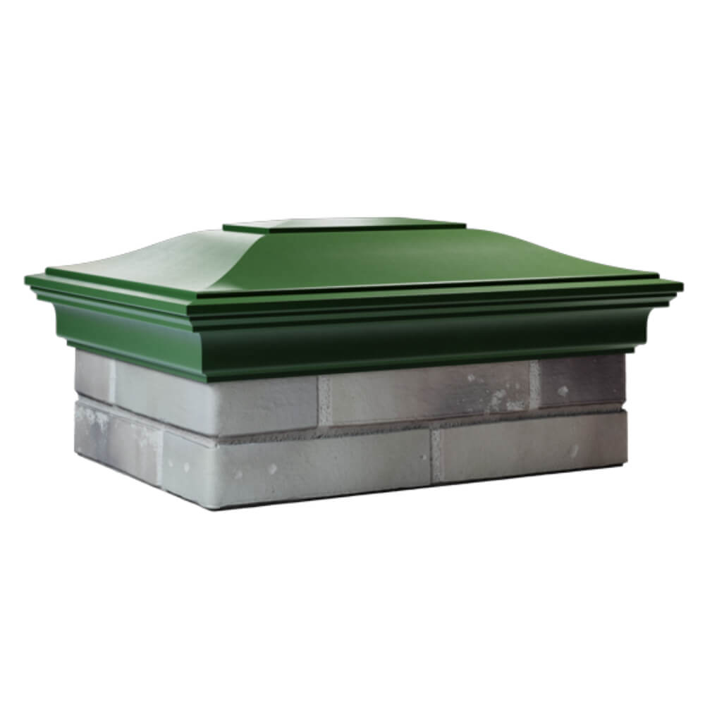 Колпак Zking Монблан Зеленый на столб 2х1.5 кирпича (515х385мм) в Менделеевске фото