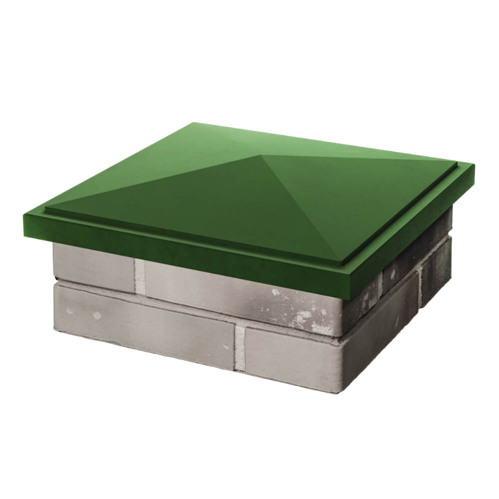 Колпак Zking БонаМоно Зеленый на столб 1.5х1.5 кирпича (385х385, 400х400мм) в Менделеевске фото