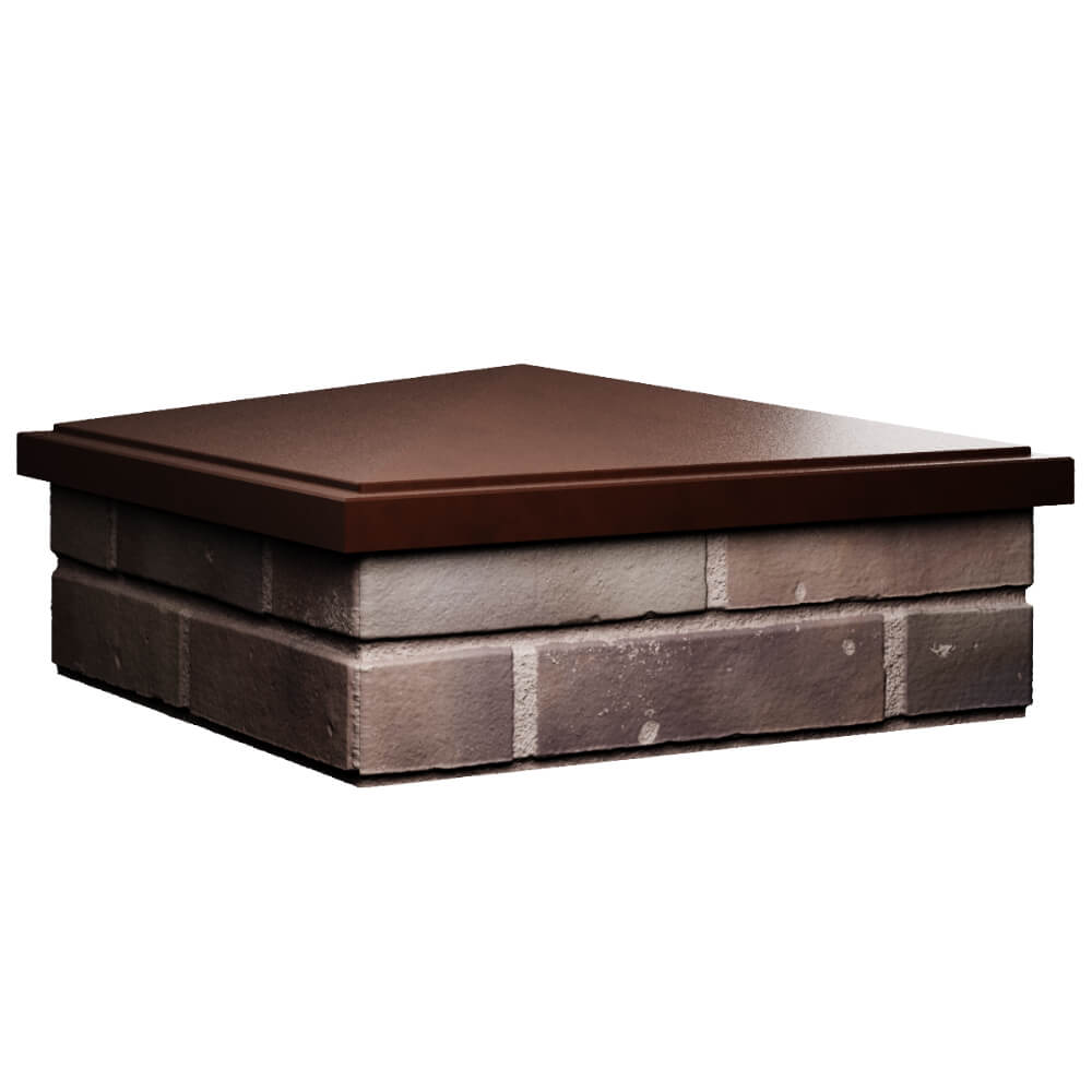 Колпак Zking БонаМоно Коричневый на столб 2х2 кирпича (515х515, 530х530мм) в Менделеевске фото