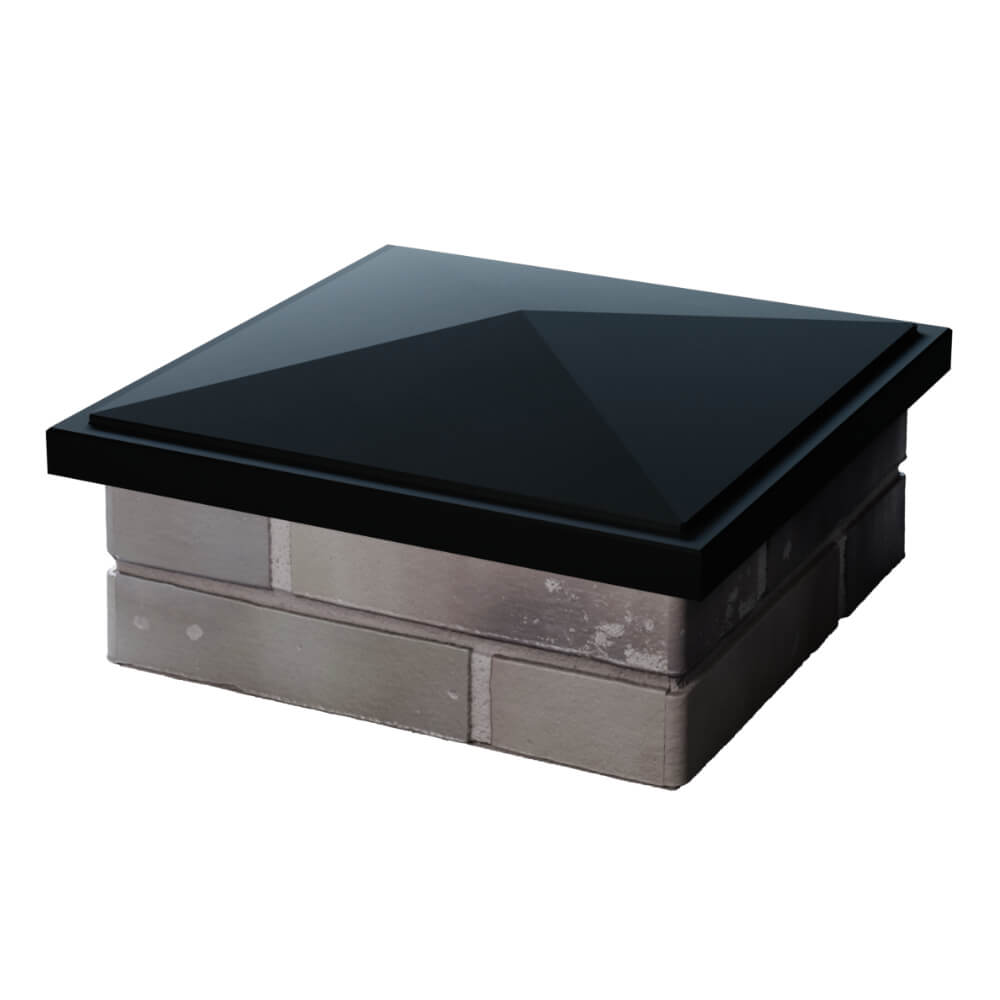 Колпак Zking БонаМоно Черный на столб 1.5х1.5 кирпича (385х385, 400х400мм) в Менделеевске фото