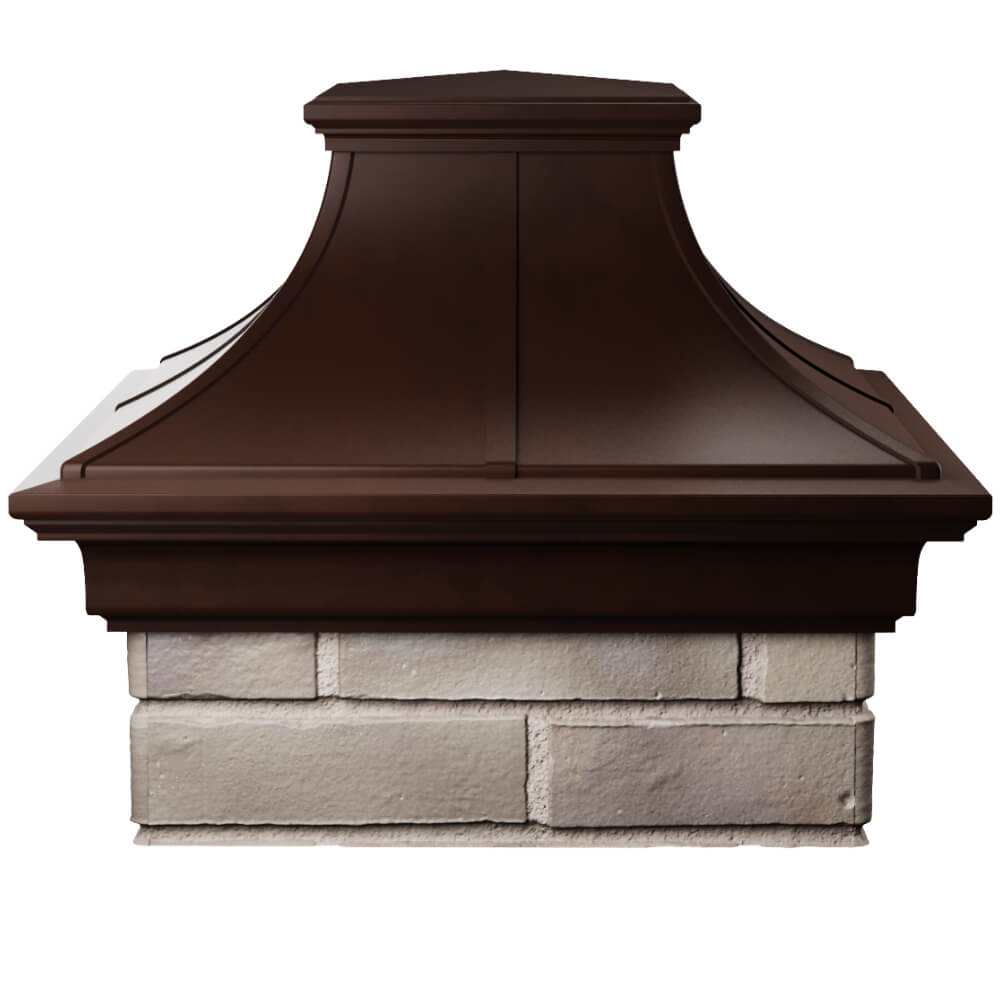 Колпак Zking Монблан Премиум Коричневый на столб 1.5х1.5 кирпича (385х385мм) Менделеевск фото