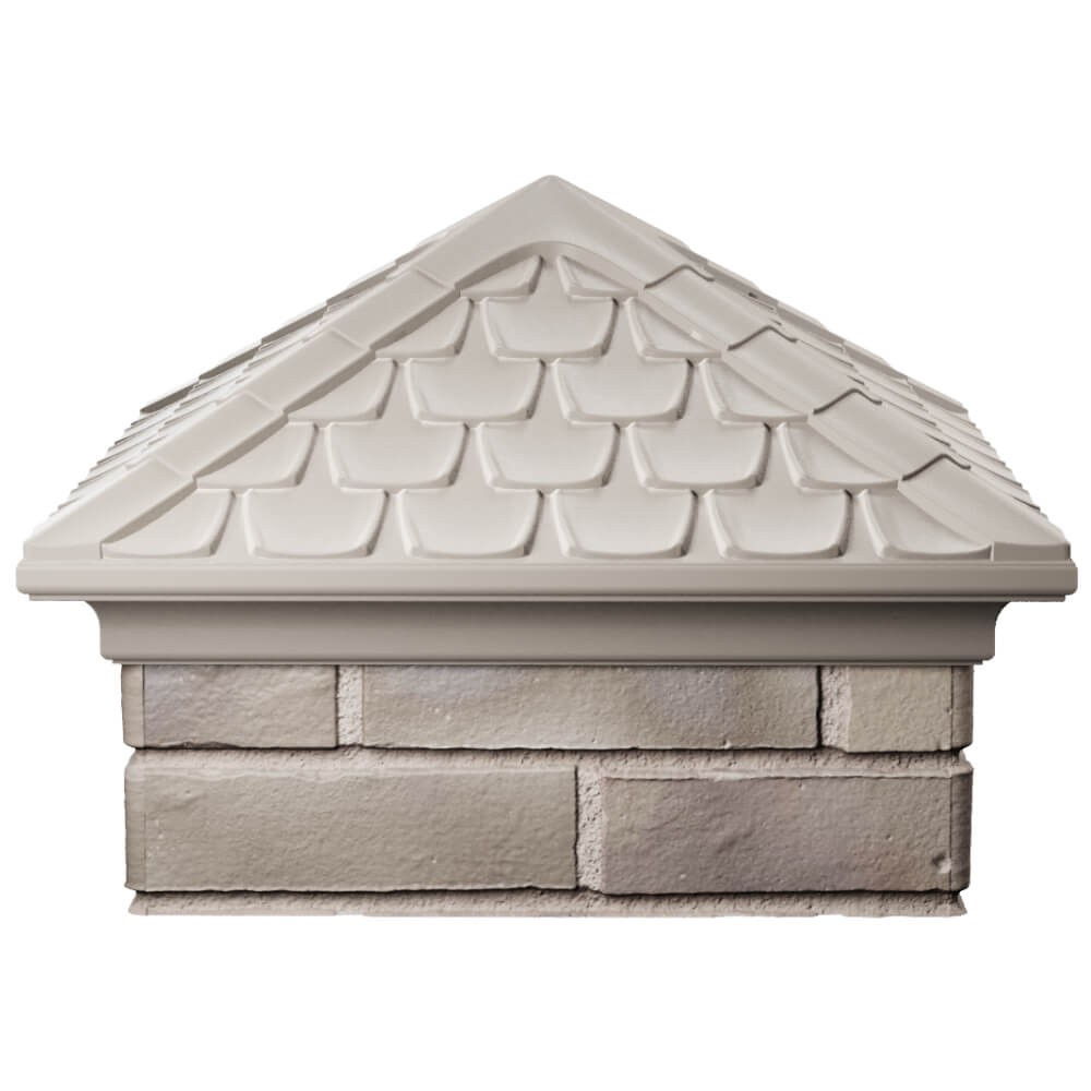 Колпак Zking Эльбрус Бежевый на столб 1.5х1.5 кирпича (385х385мм) Менделеевск фото