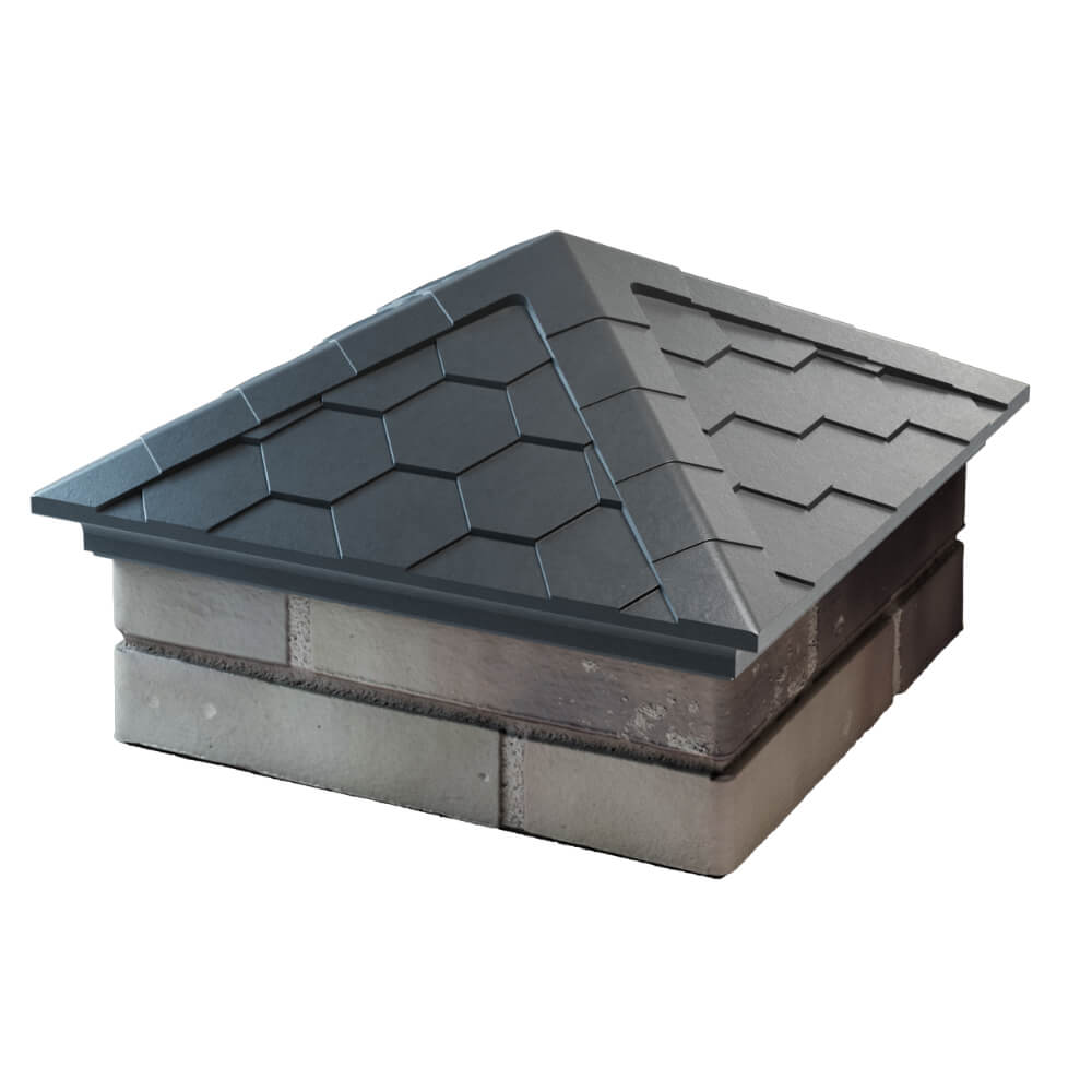 Колпак Zking Эверест Серый на столб 1.5х1.5 кирпича (390х390мм) в Менделеевске фото