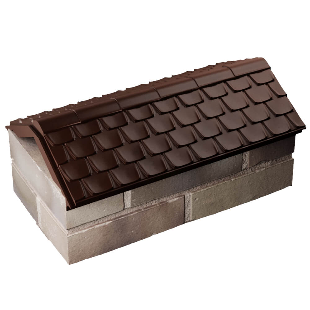 Парапет Zking Эльбрус Коричневый с посадкой на 1 кирпич (255мм) в Менделеевске фото