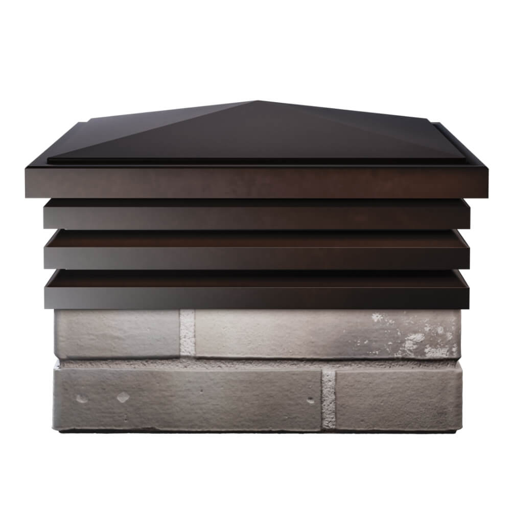 Колпак Zking Бона ХайТек Коричневый на столб 1.5х1.5 кирпича (385х385мм) Менделеевск фото